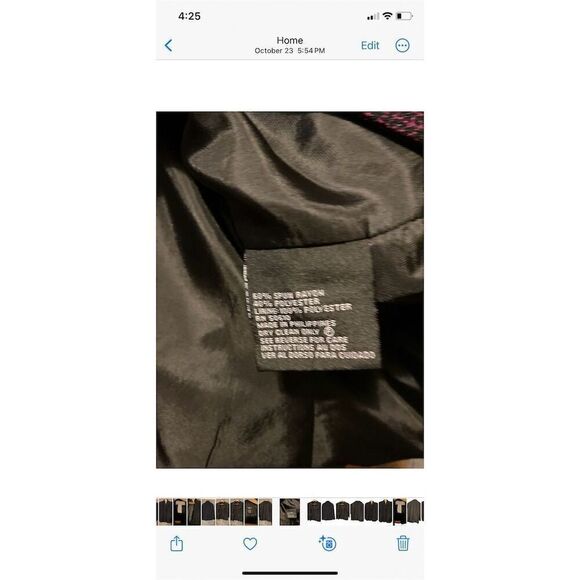 Betsey Johnson Women's XL Black Vintage Blazer Jacket Embroidered - Picture 7 of 8